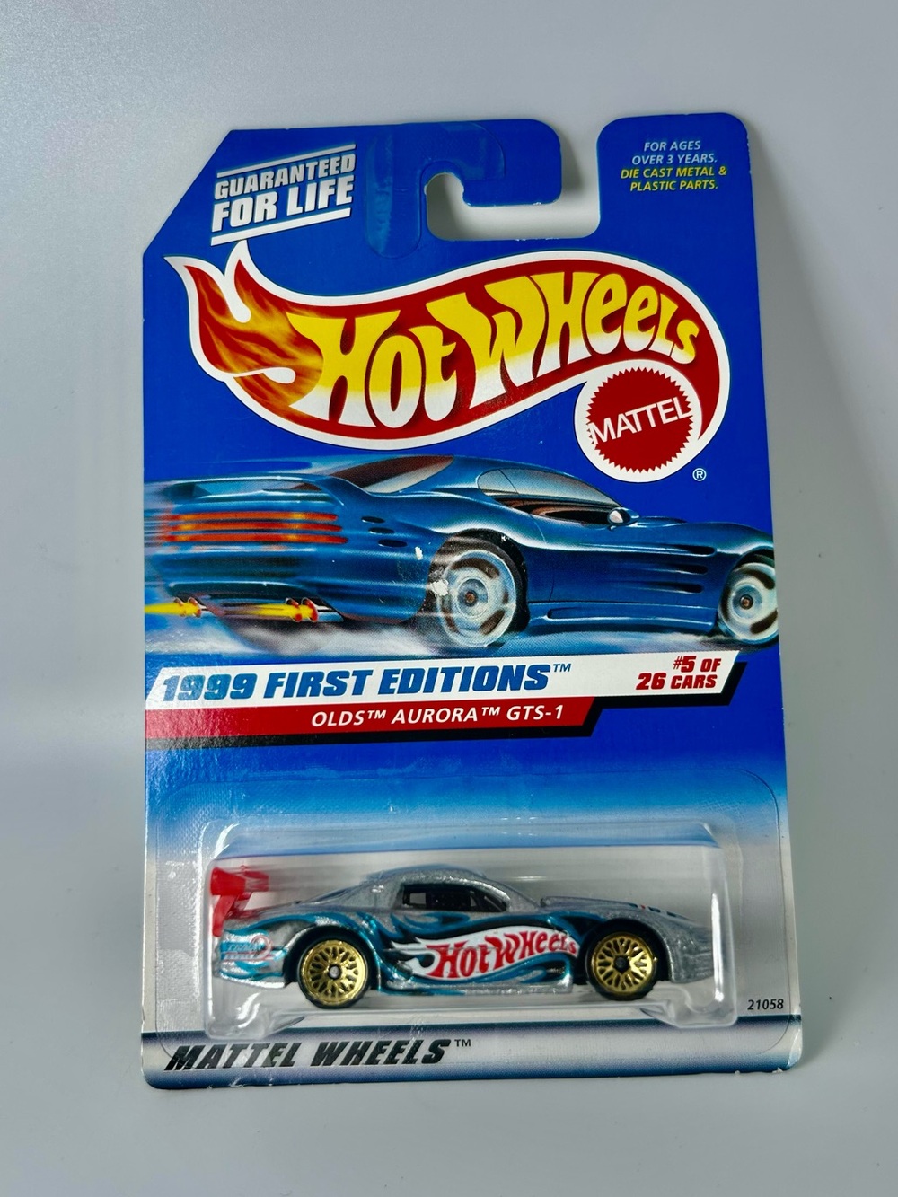 Hot Wheels 1999 First Editions Olds Aurora GTS-1 Silver 5/25 Collector #911